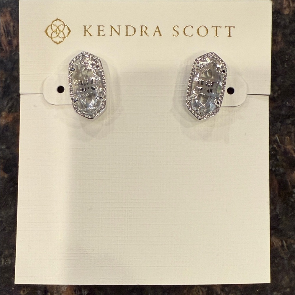 Kendra Scott Silver and Crystal Earrings